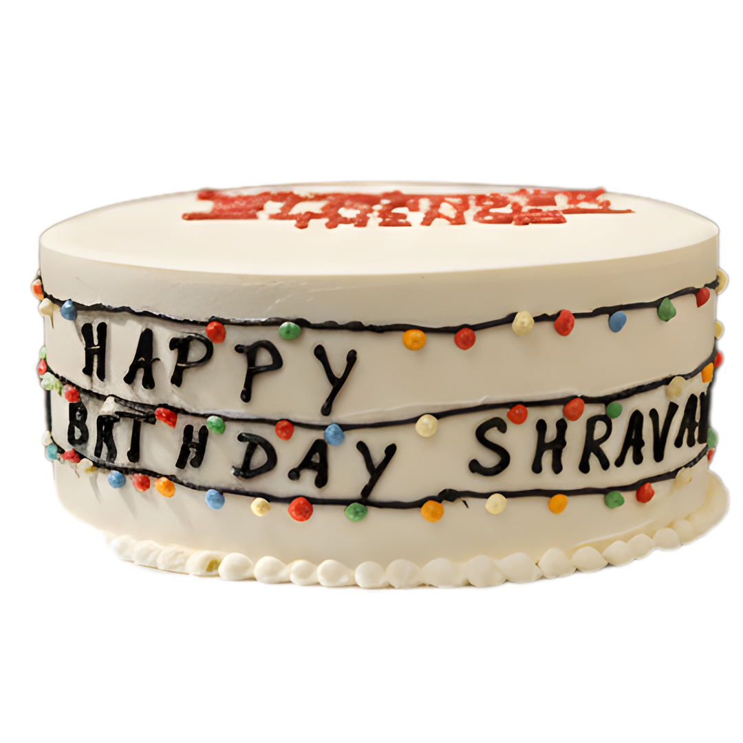 Stranger Things Theme Celebration Cake