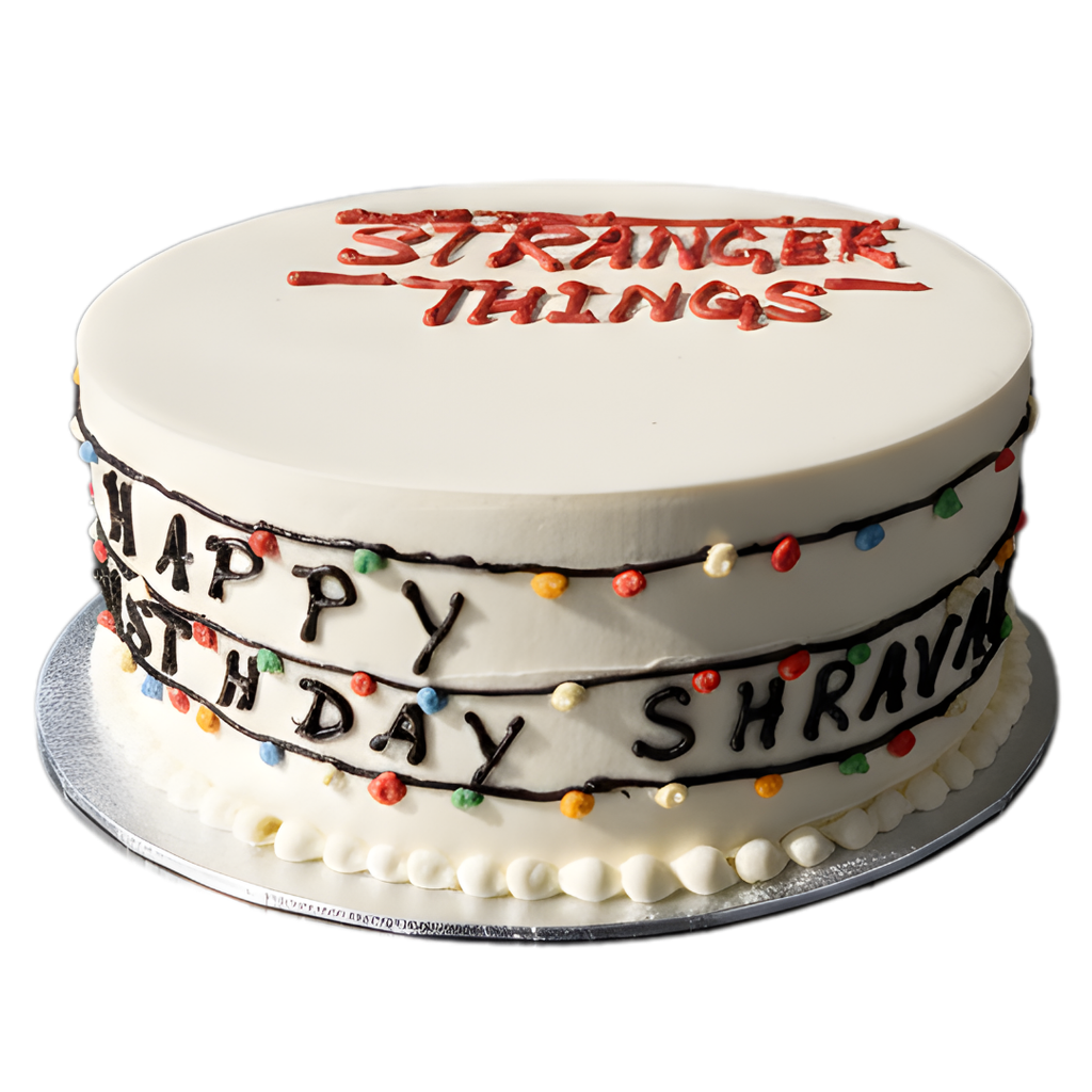 Stranger Things Theme Celebration Cake