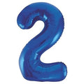 Helium inflated 34" Number 2 Balloon