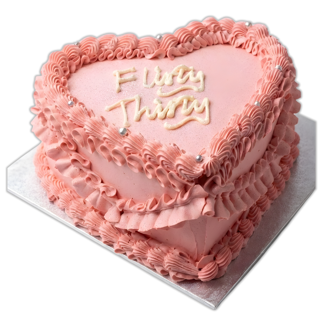 Flirty Pink Heart Cake