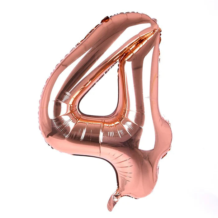 Helium inflated 34" Number 4 Balloon
