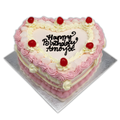 Pink Cherry Heart Cake