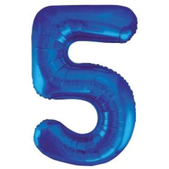 Helium inflated 34" Number 5 Balloon