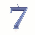Metallic Number 7 Candles