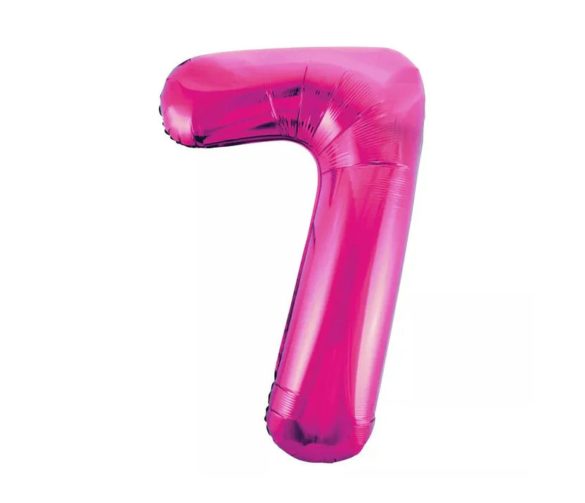 Helium inflated 34" Number 7 Balloon