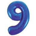 Helium inflated 34" Number 9 Balloon