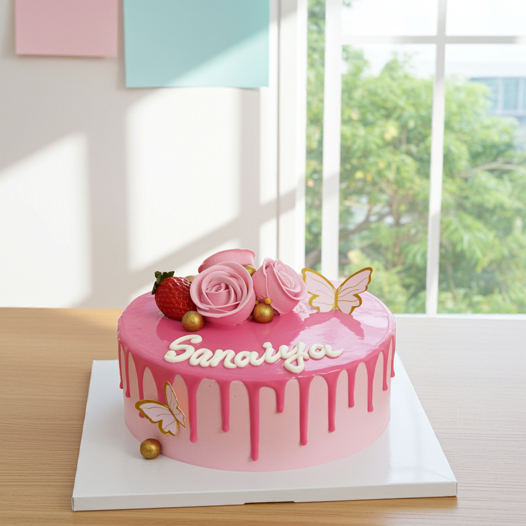 Pink Flower Cake