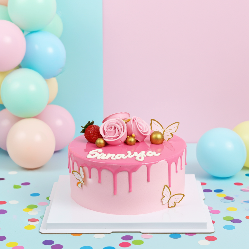 Pink Flower Cake