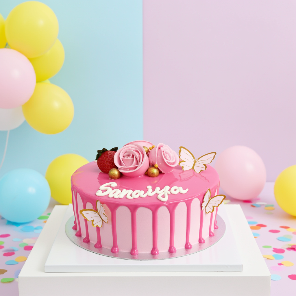 Pink Flower Cake