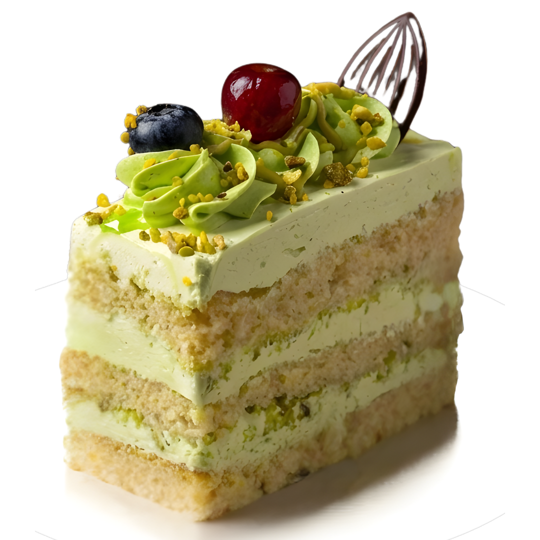 Pistachio Cake Slice
