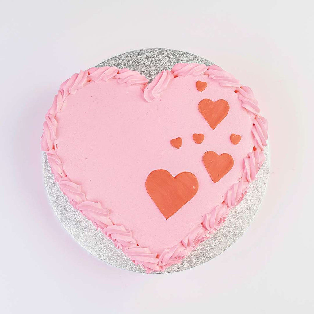 Floating Hearts Valentine’s Cake