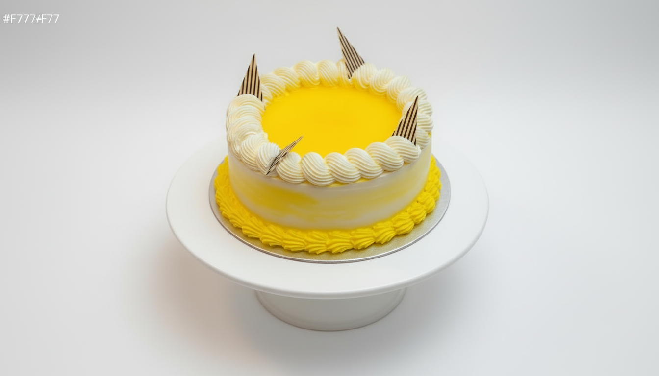 Mango Cake on light gray background