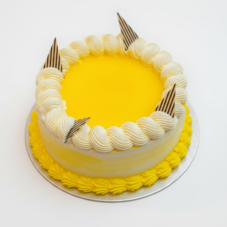 Mango Cake on white background