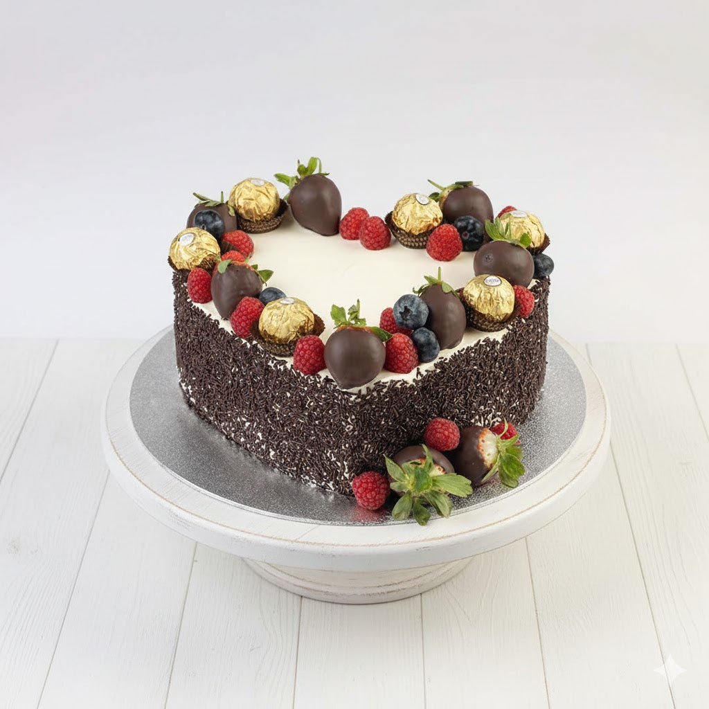 Chocolate Sprinkles Valentine’s Cake