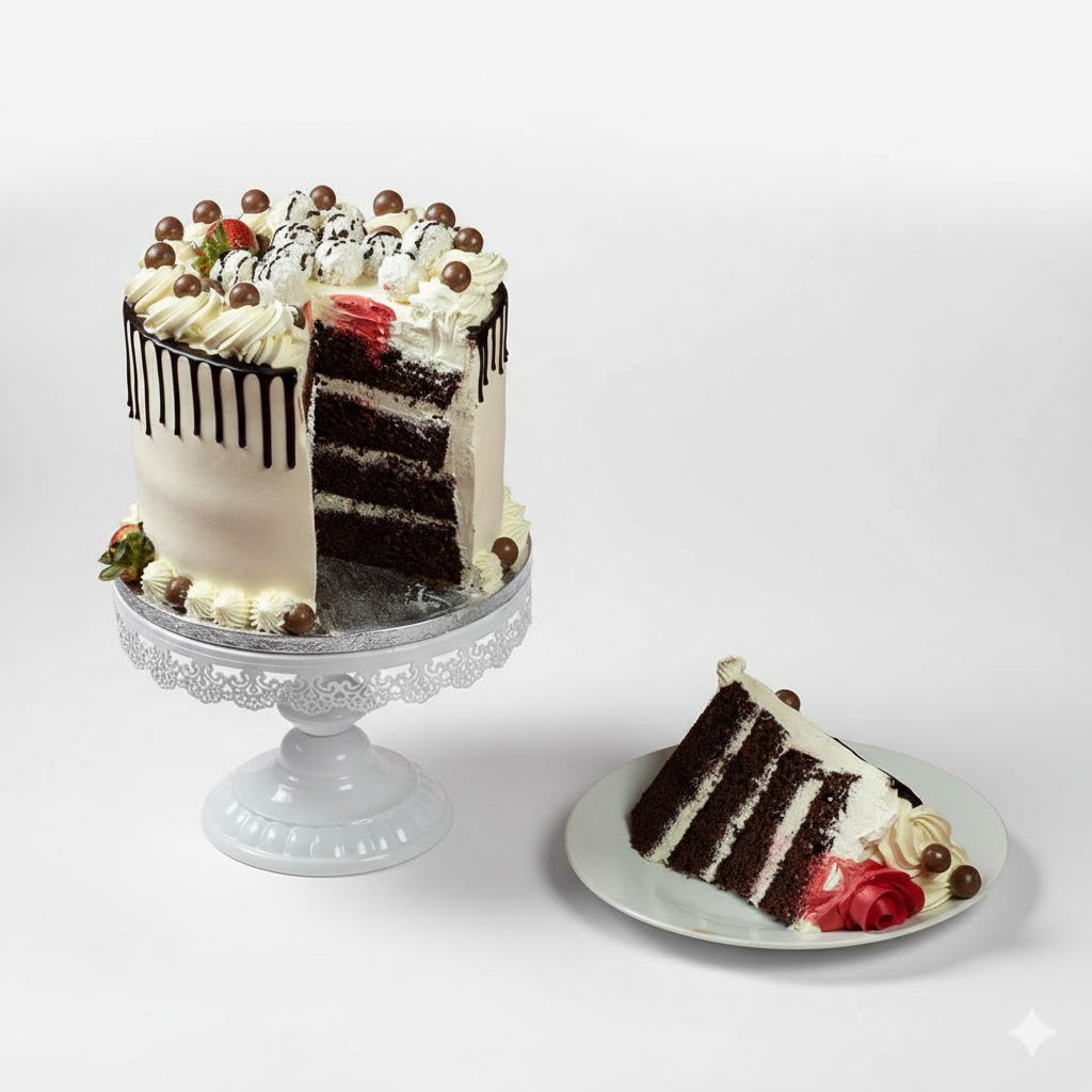 White Choco Tower Cake