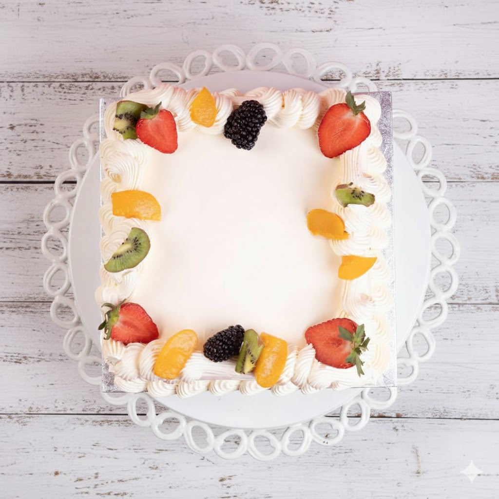 Fruit Delight Square Cake