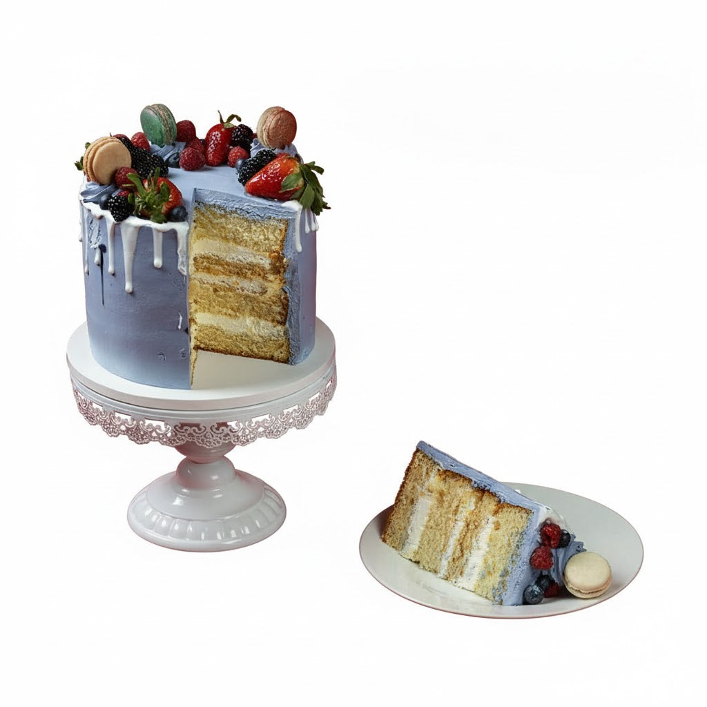 Berry Beautiful & Macaron Cake
