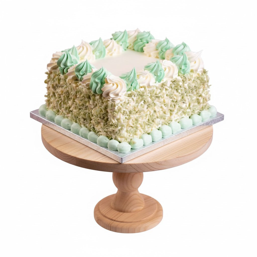 Exotic Green Square Cake