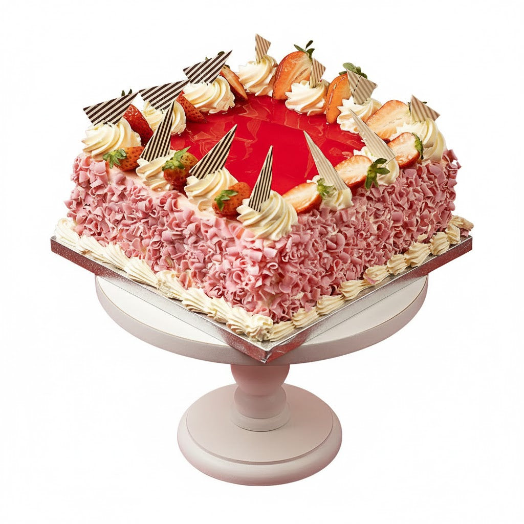 Strawberry Square Cake