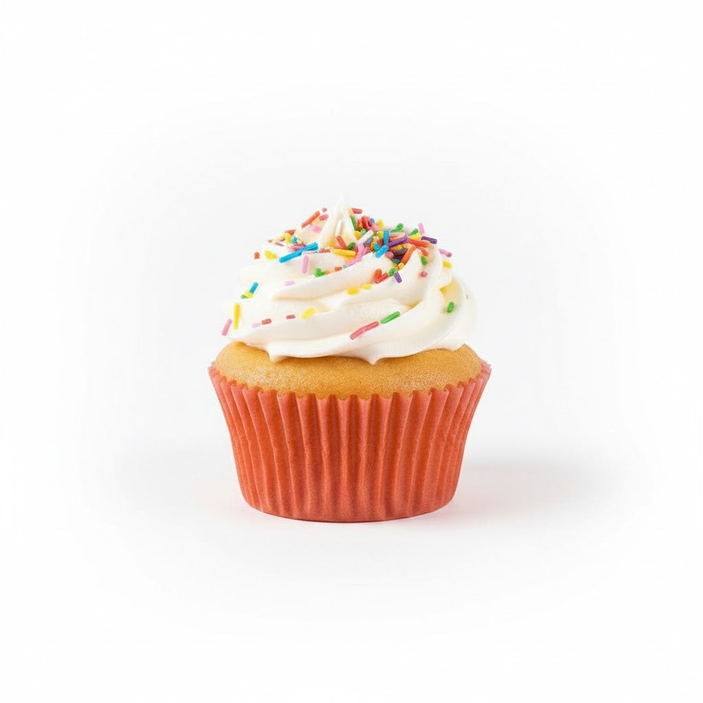 Rainbow Sprinkled Cupcakes