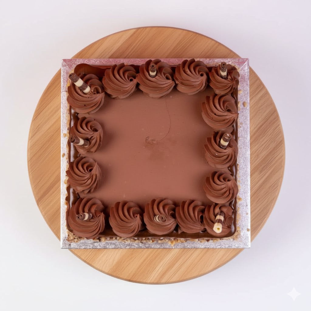 Chocolate Dripping Square Cake