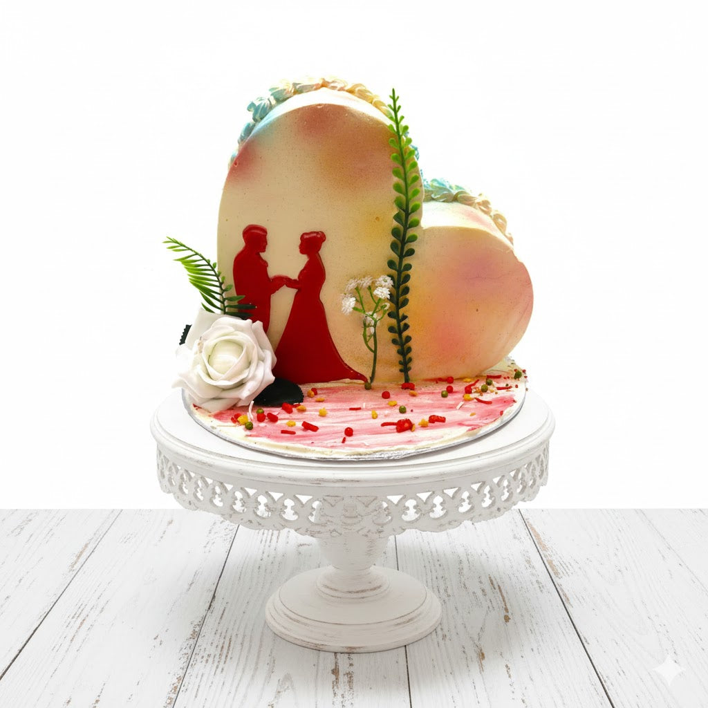 Forever Together Heart Cake