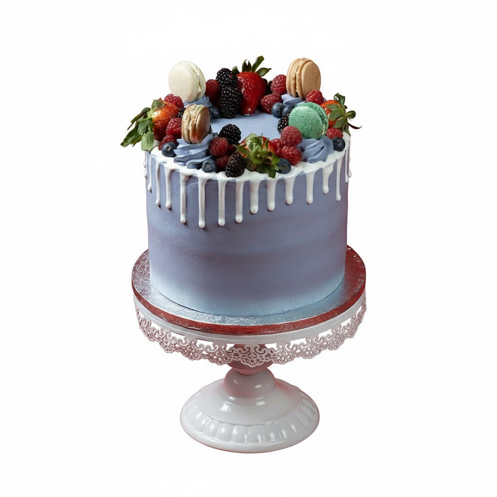 Berry Beautiful & Macaron Cake