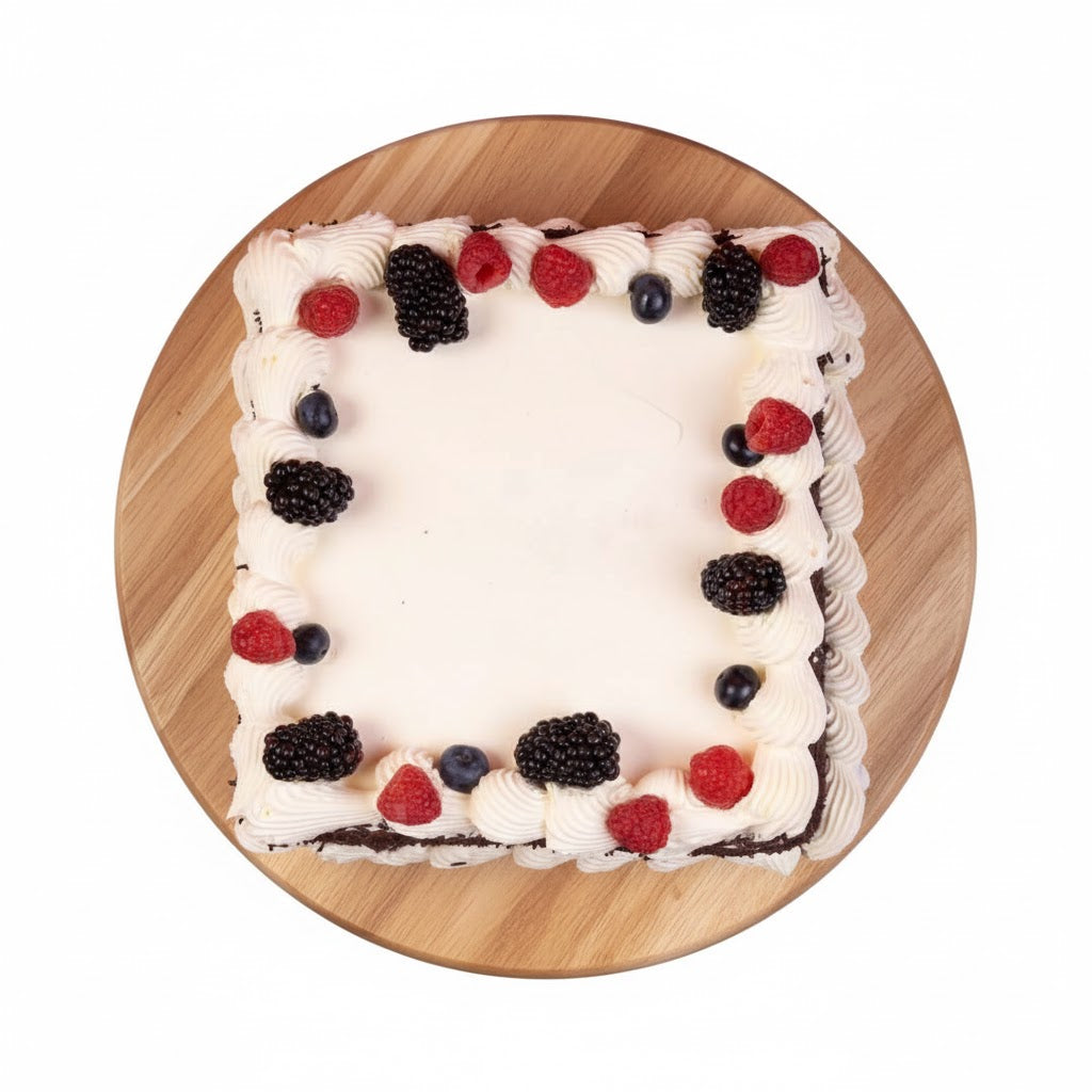 Chocolaty Berry Square Cake