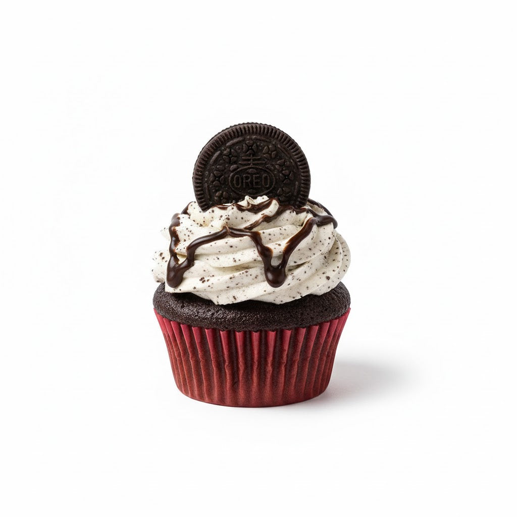 Halloween Cookies & Cream Web Cupcakes